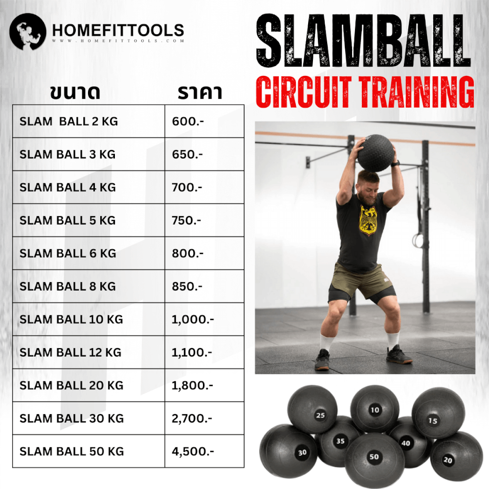ลูกบอลทุ่มน้ำหนัก HOMEFITTOOLS SLAM BALL 7 KG_4